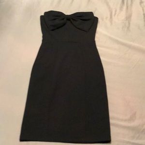 H & M Black Strapless Bow Dress